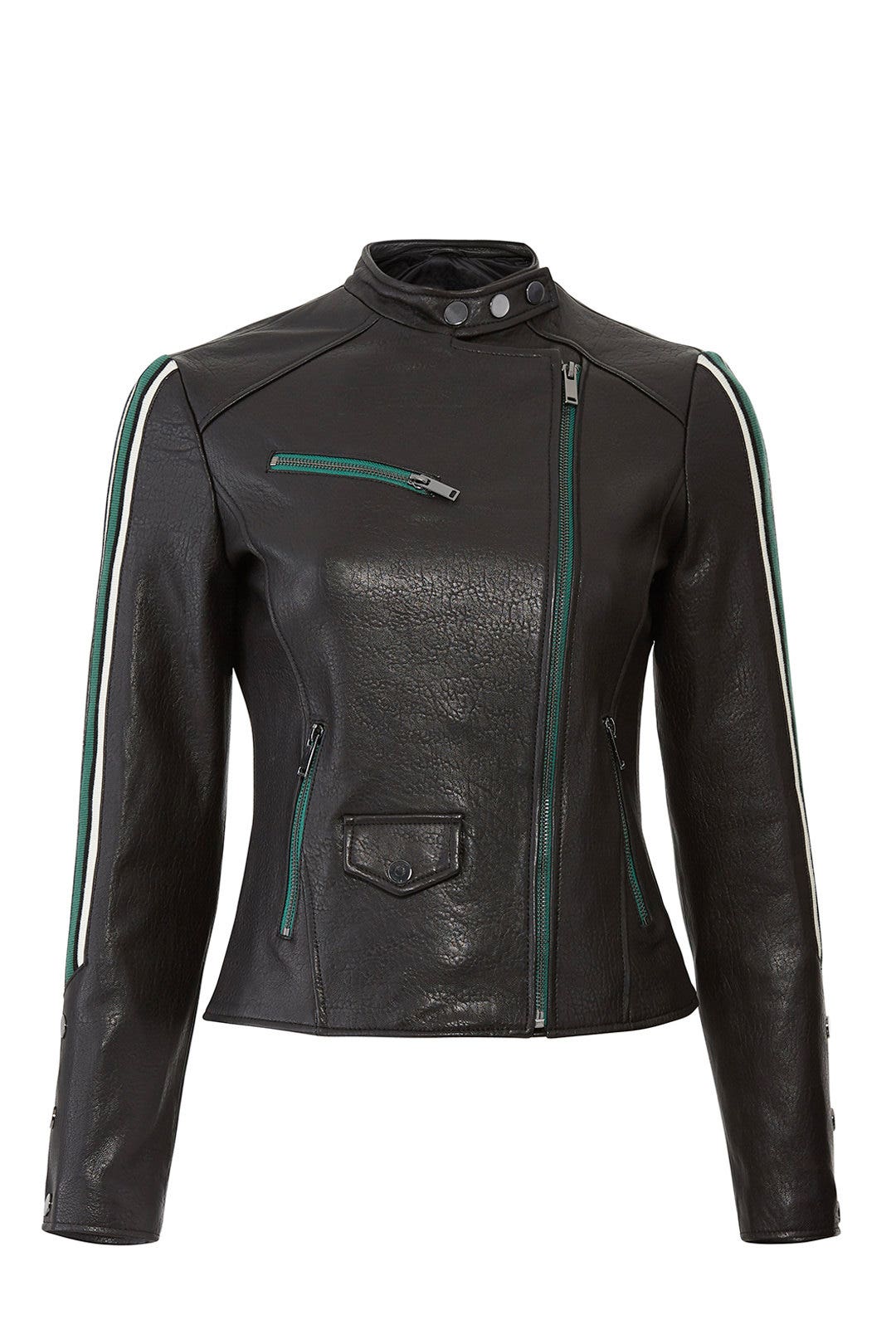 Varsity Stripe Moto Jacket by Slate & Willow