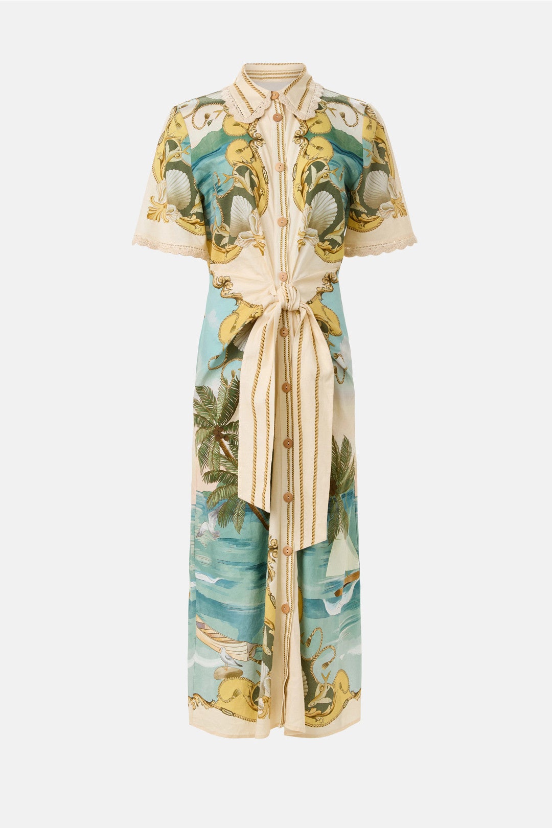 Royal Sea Midi Dress by FARM Rio