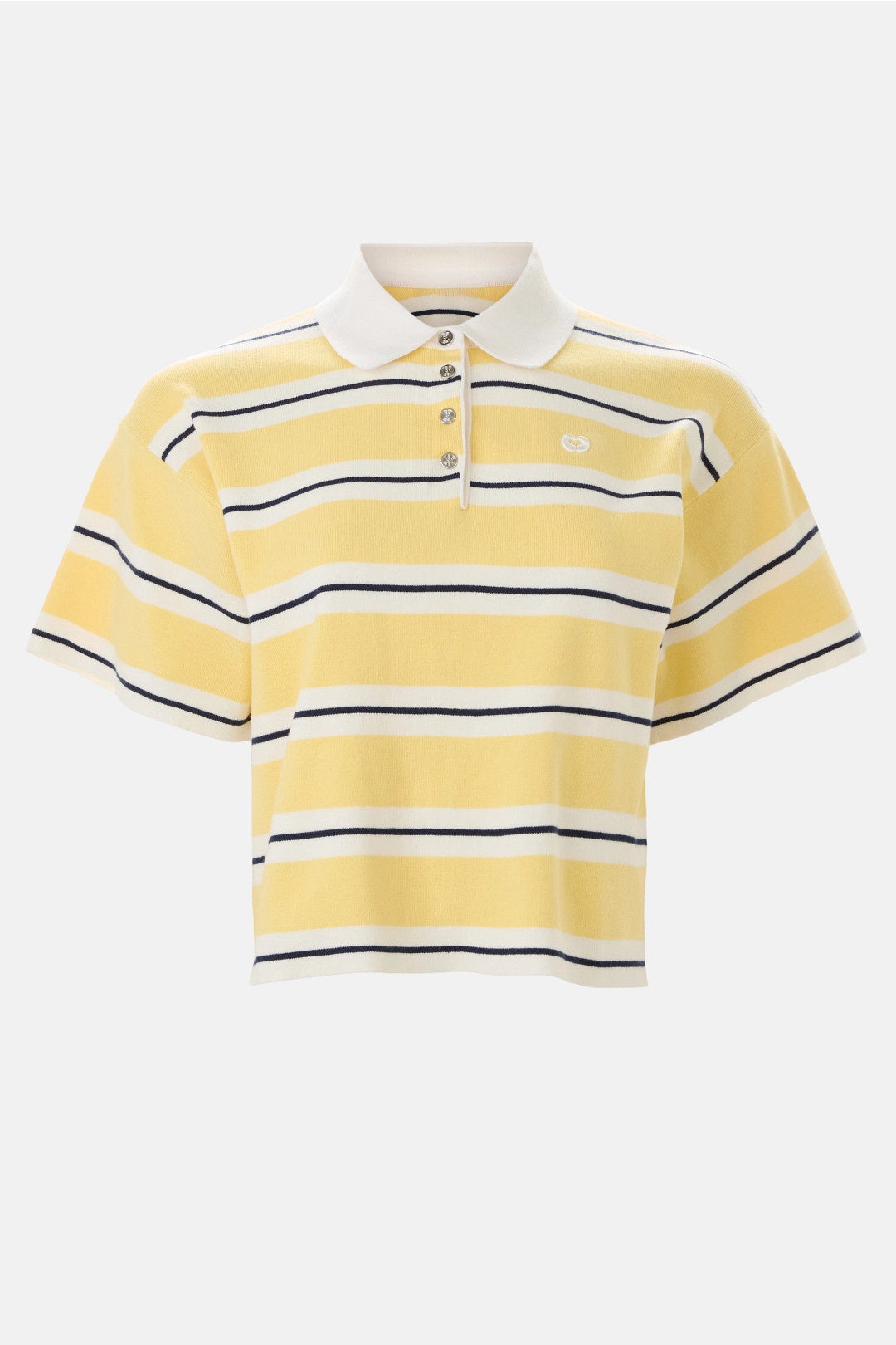 Striped Short Sleeve Polo Shirt by Maje