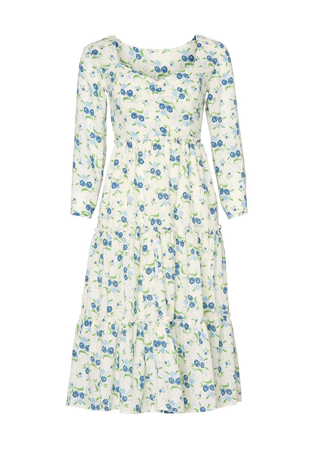 Ivory Floral Tiered Dress by Sweet Baby Jamie 4