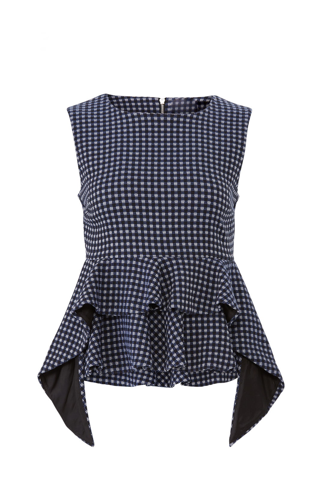 Blue Herringbone Top by Christian Pellizzari