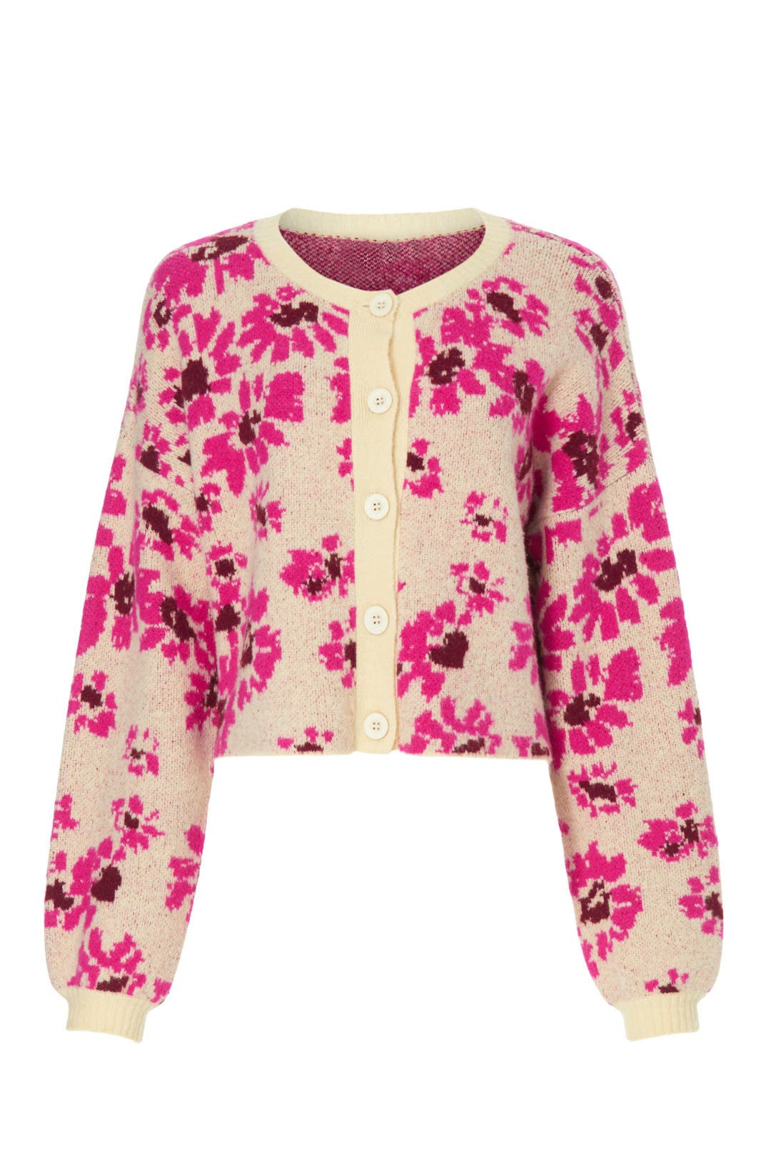 カーディガン Santa Monica - vintage flower cardigan Lady 3D Flower Cardigan Sweater Kint Coat Thick Top Long