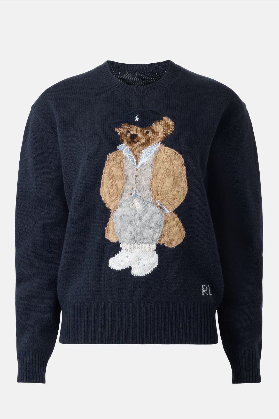 Wool Bear Long Sleeve Collared Pullover Sweater by Polo Ralph