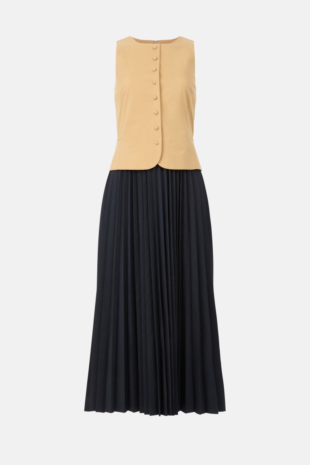 Robbie Pleated Combo Dress by Tanya Taylor 4