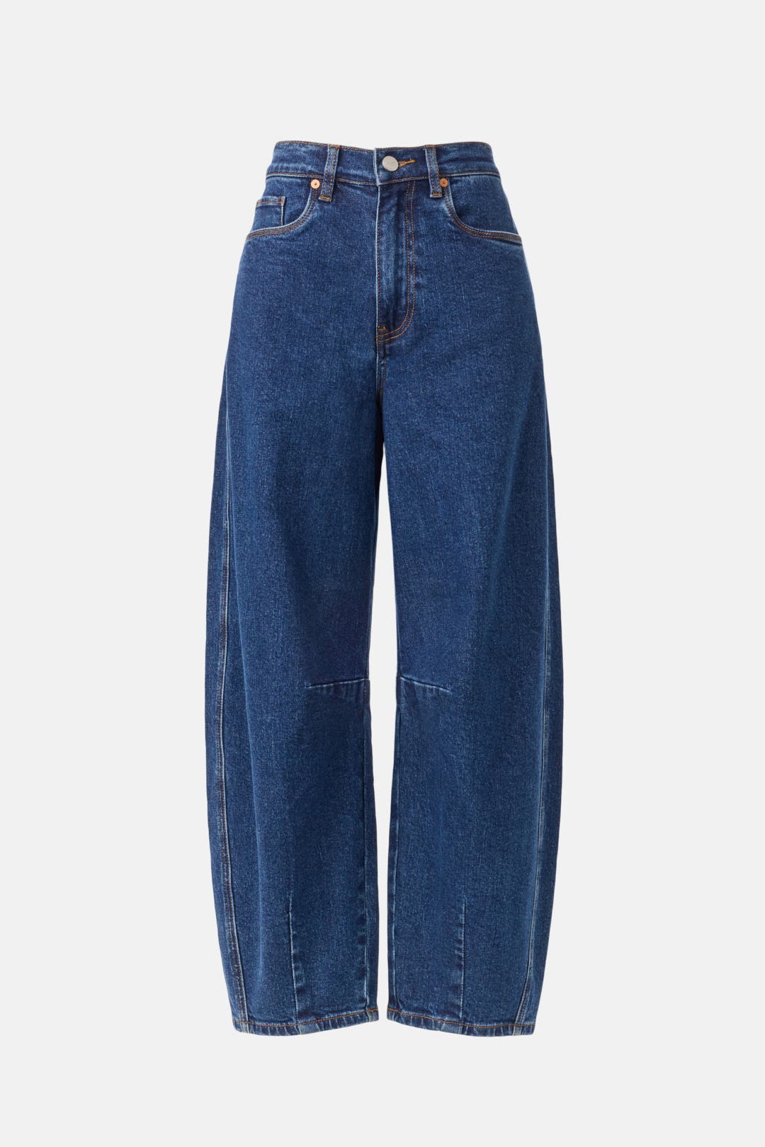 Indigo Barre Denim Knit Sid Jeans by Tibi | Rent the Runway