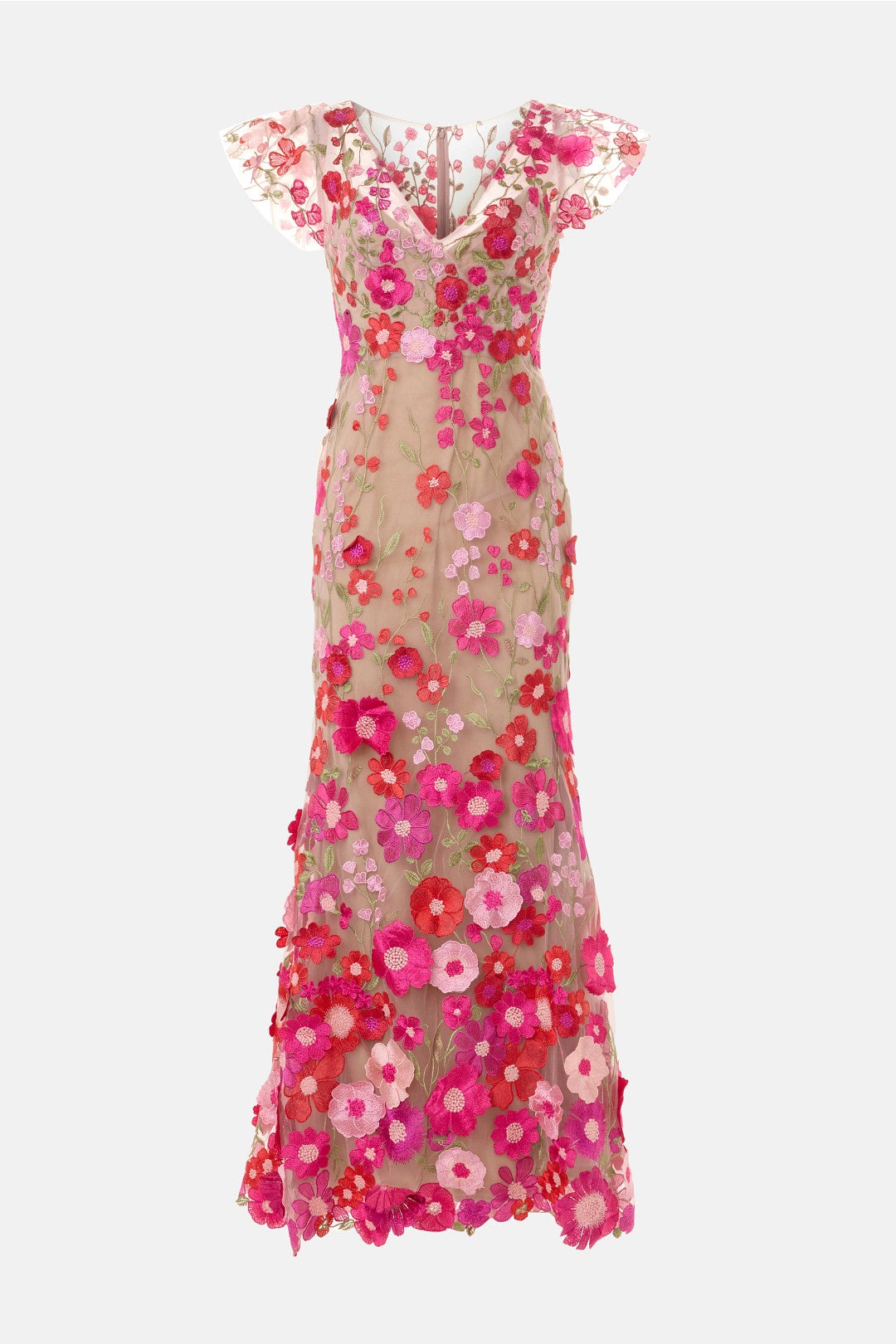 Embroidered Applique Gown by Ieena for Mac Duggal