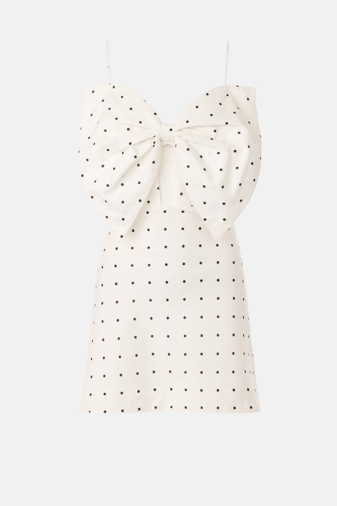White Polka Dot Bow Mini Dress by Bardot | Rent the Runway