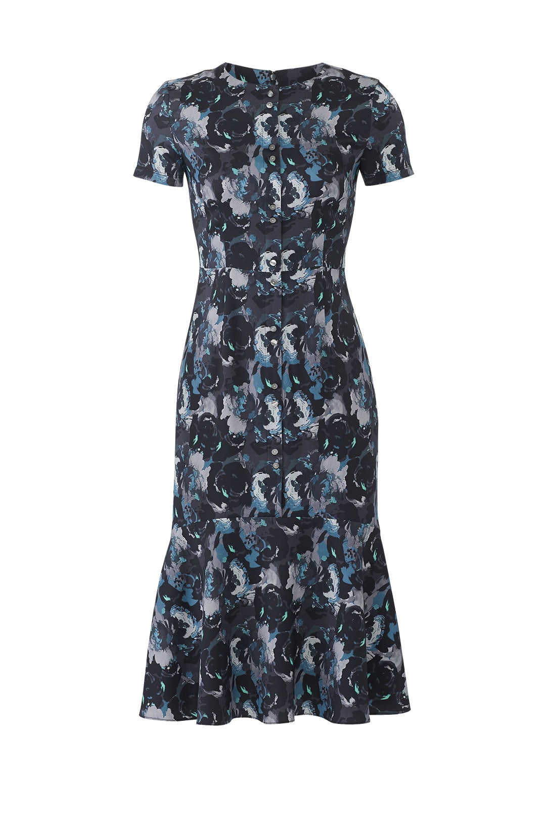 Navy Flared Hem Dress by Becken