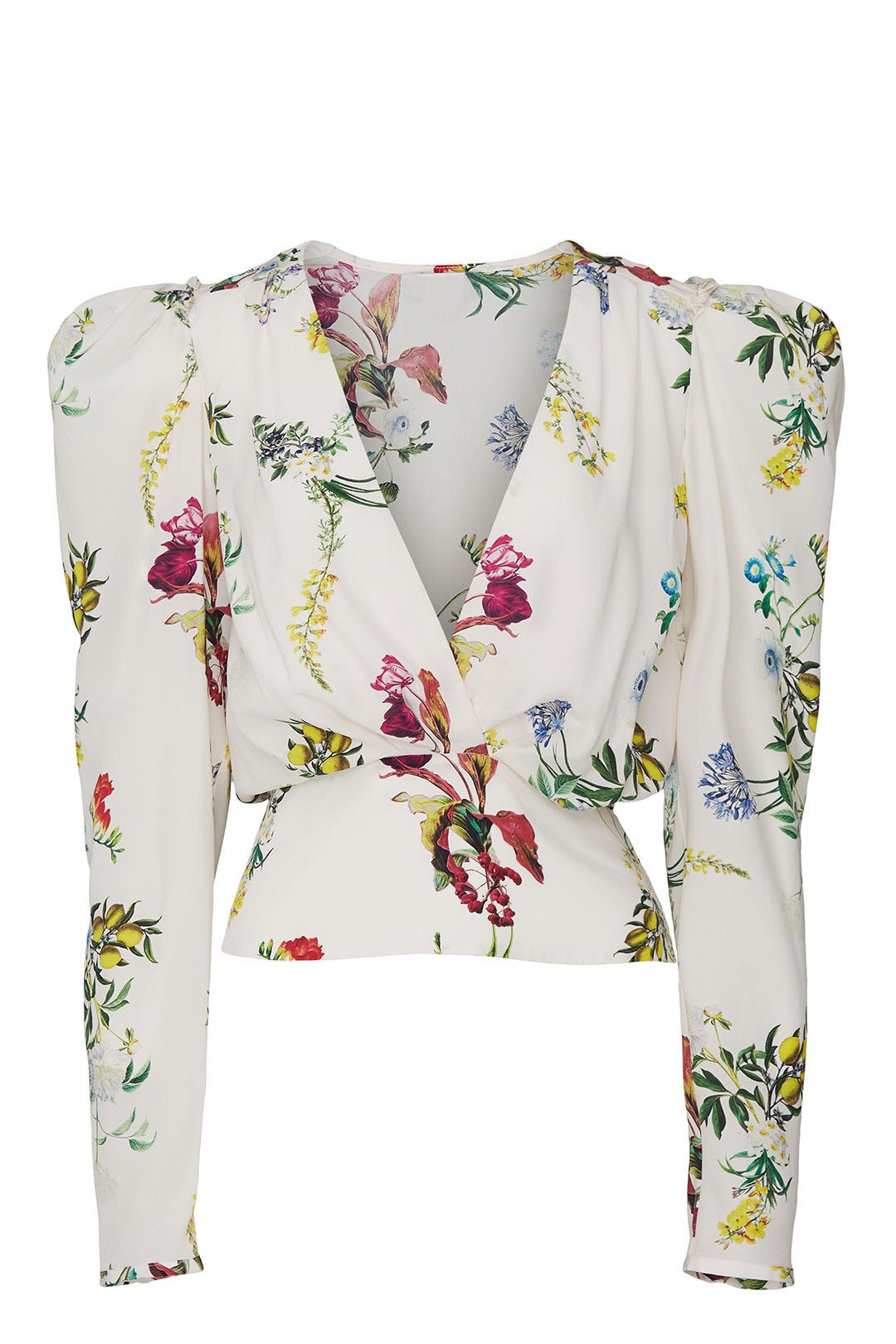 White Floral Long Sleeve Top by Chelsea and Walker 4