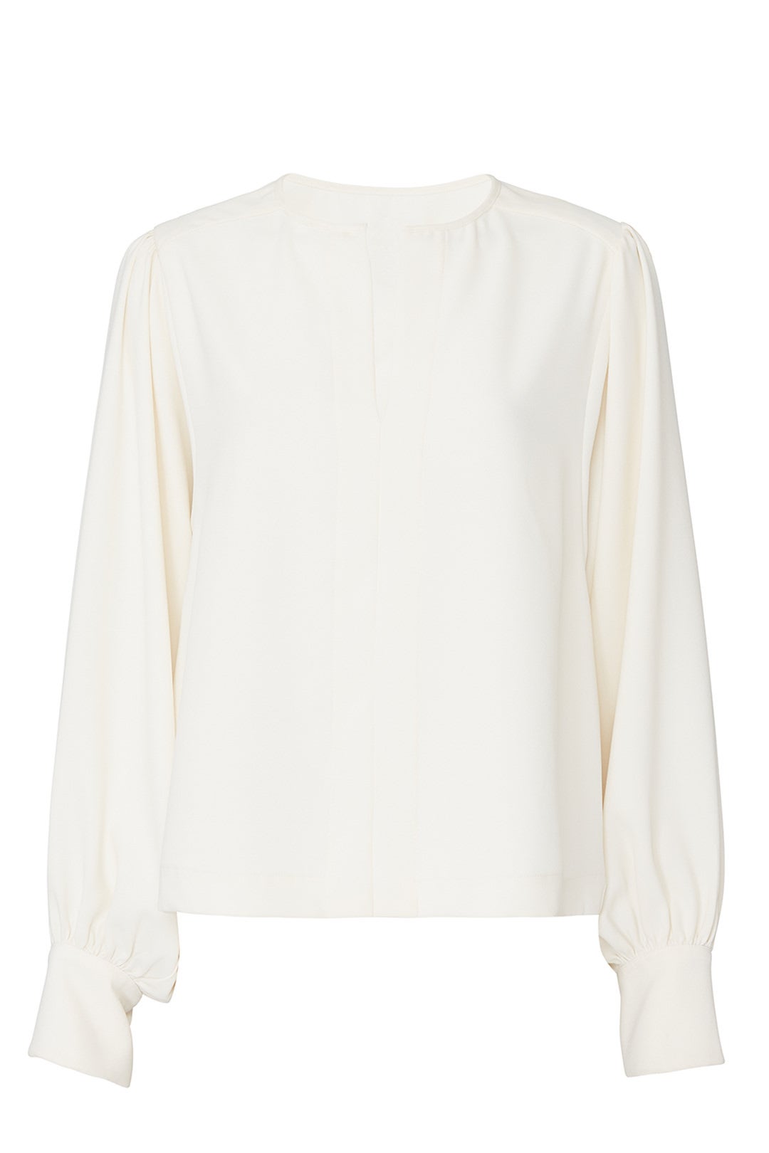 Cream Blouson Sleeve Top by Fifteen Twenty