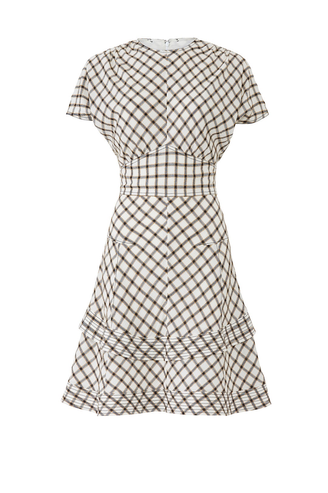 Plaid Crew Neck Dress by Derek Lam 10 Crosby