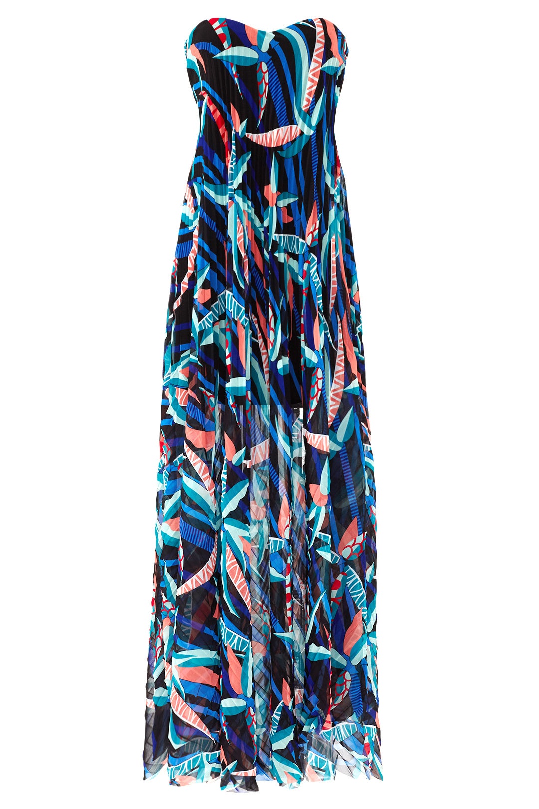 Wind Ribbon Strapless Maxi by MSGM