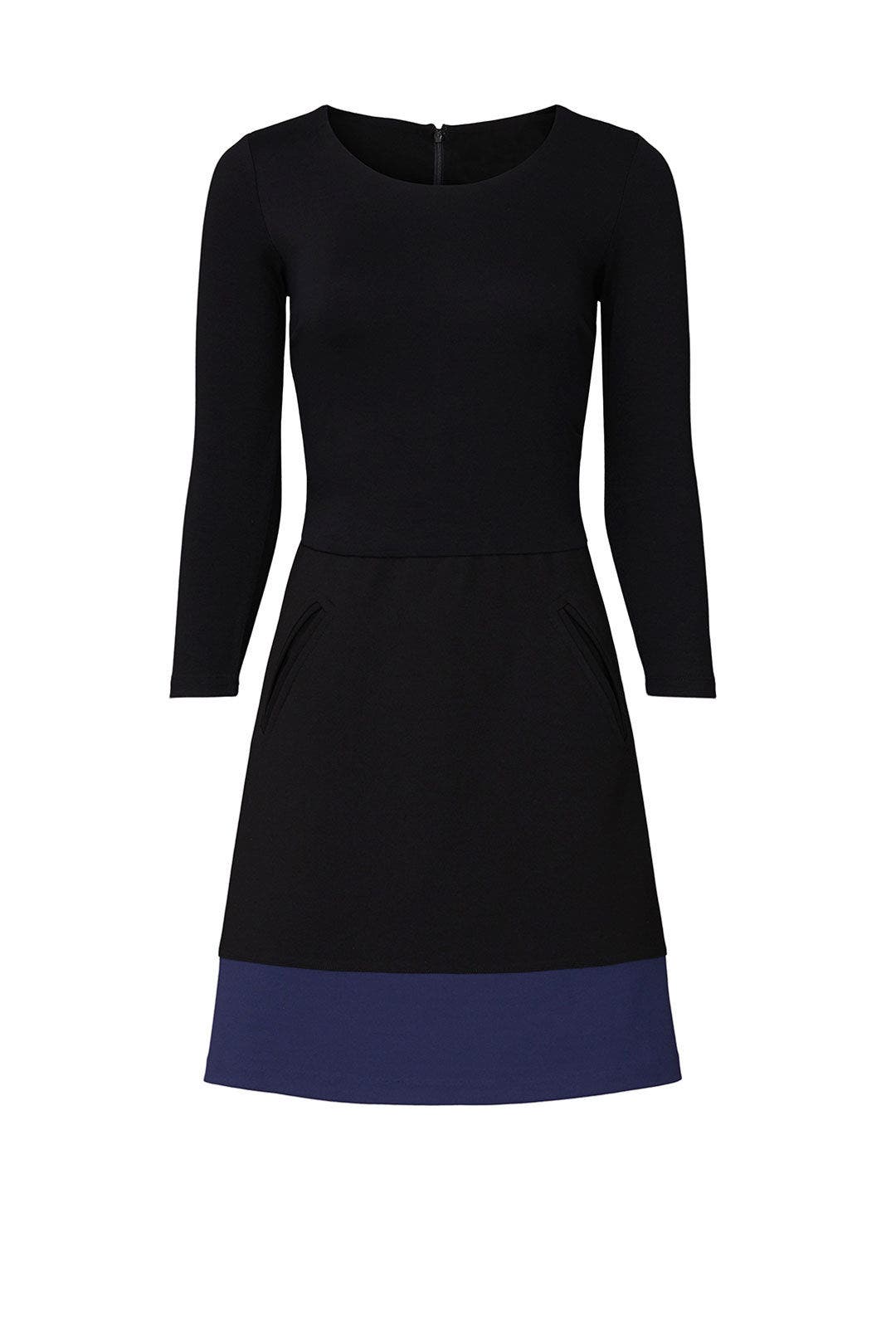 Black Colorblocked Dress by Nicole Miller