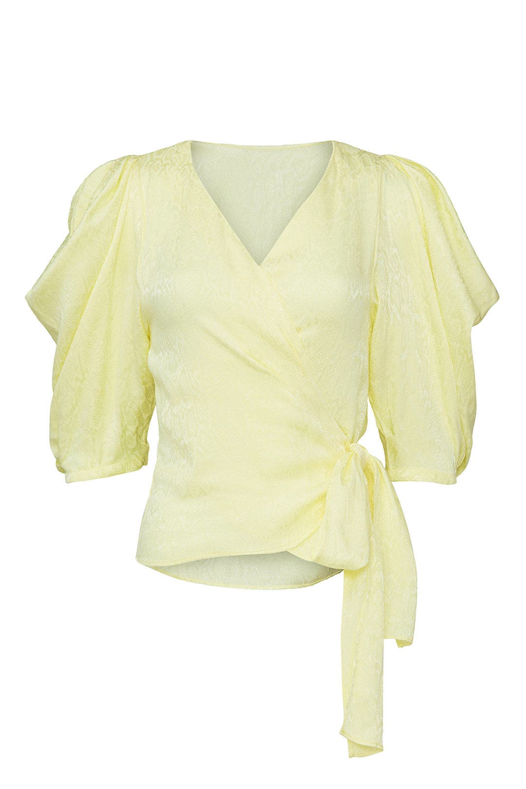 Puff Sleeve Wrap Top by krisa 4