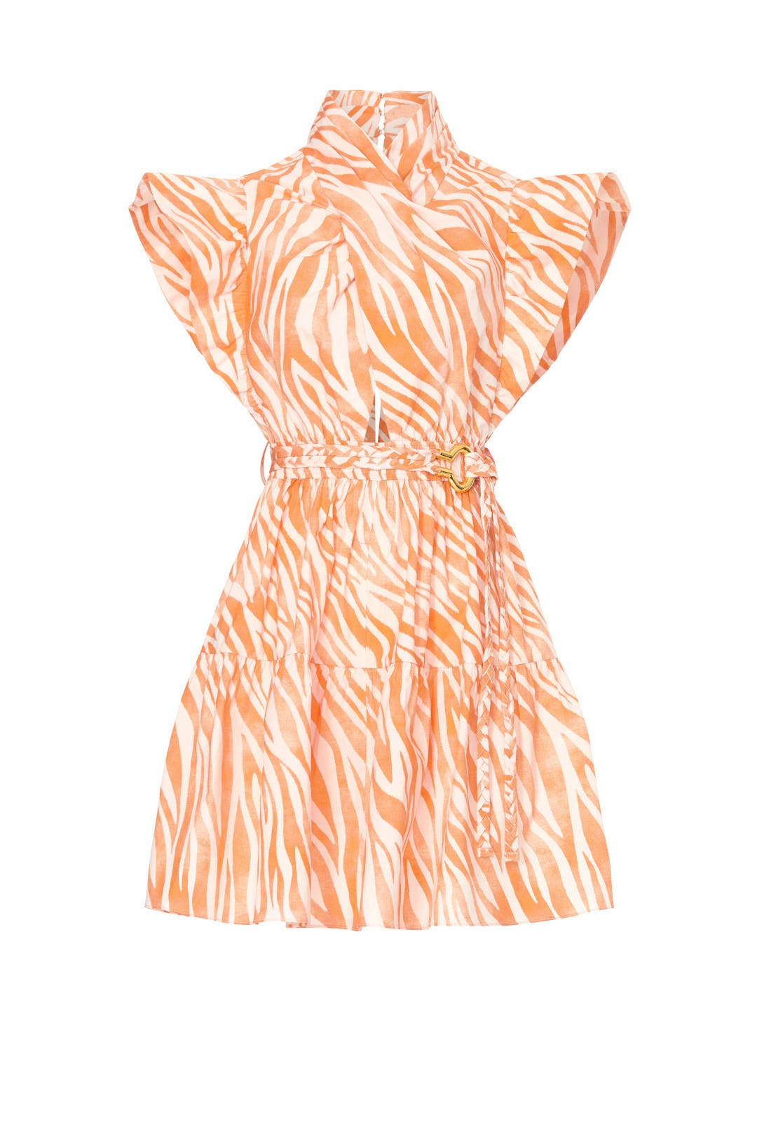 即決OK 新品未使用　DRESSCODE 三文オペラレコード Orange Zebra Cutout Mini Dress by Derek Lam 10 Crosby x RTR | Rent