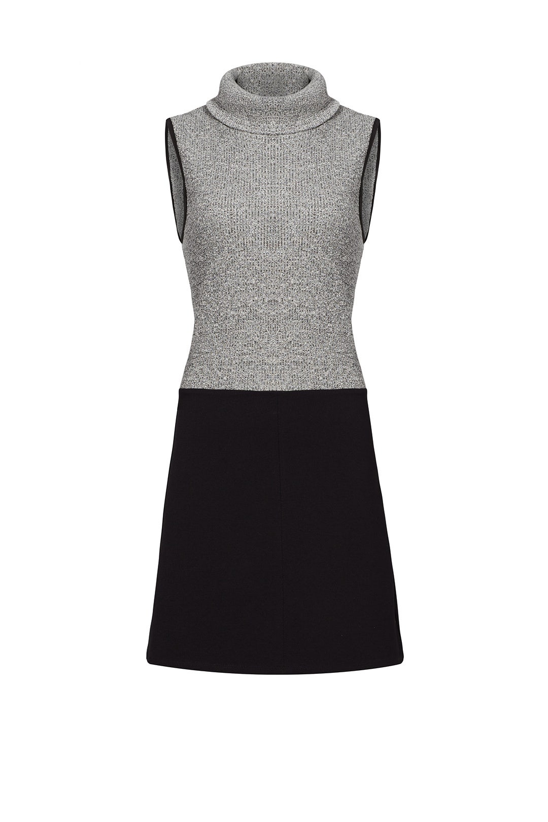 Greyscale Colorblock Piping Dress by Matison Stone