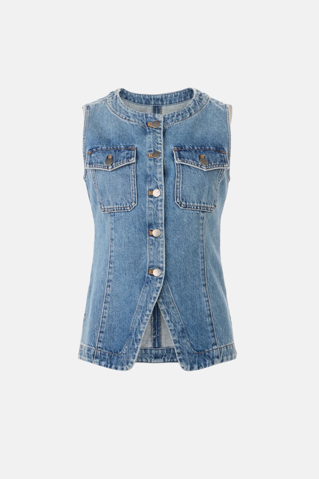【SCENERITY】High neck denim vest High Neck Denim Vest by Madewell | Rent the Runway