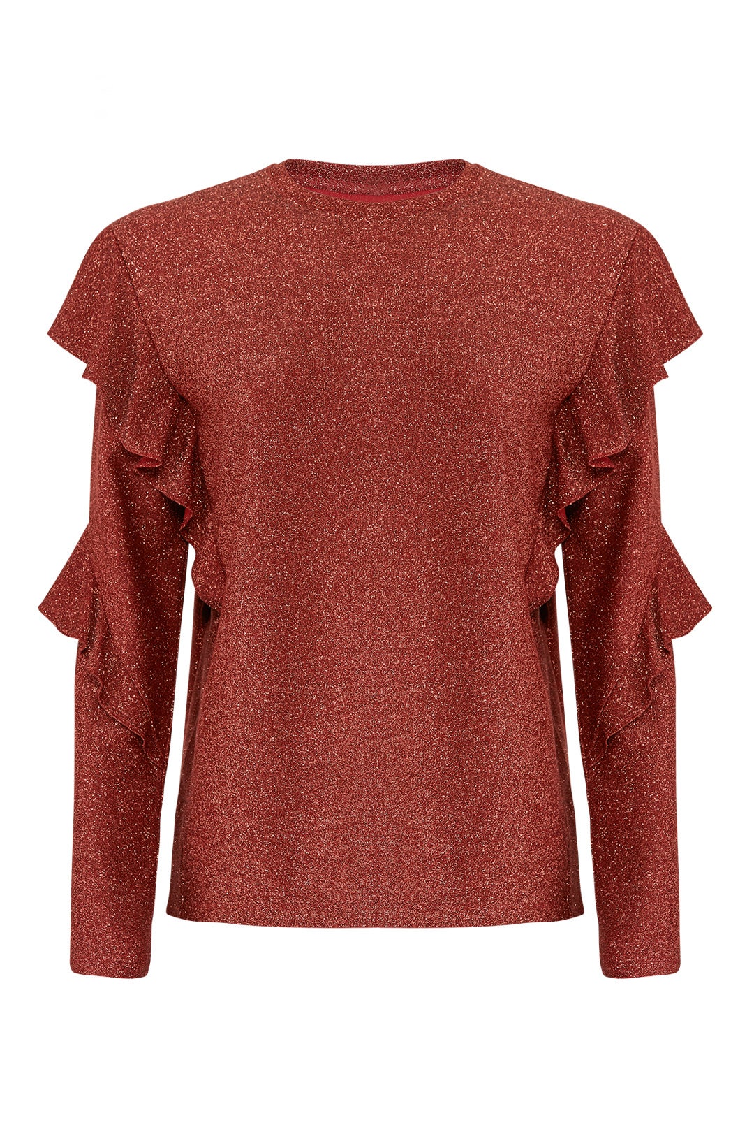 Red Lurex Ruffle Top by Scotch & Soda 3