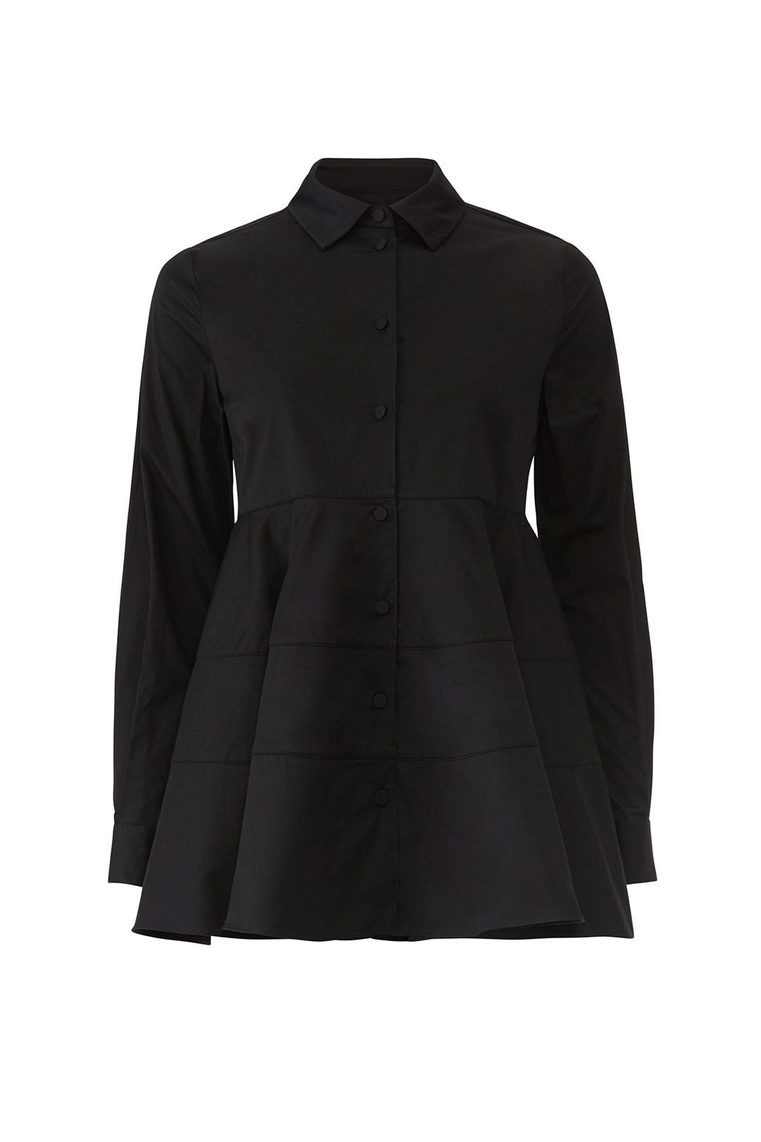 Black Tiered Button Down by Co