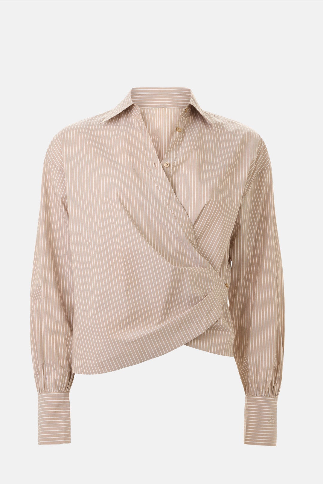 Ruched Collared Button Down Top by BOSS 4