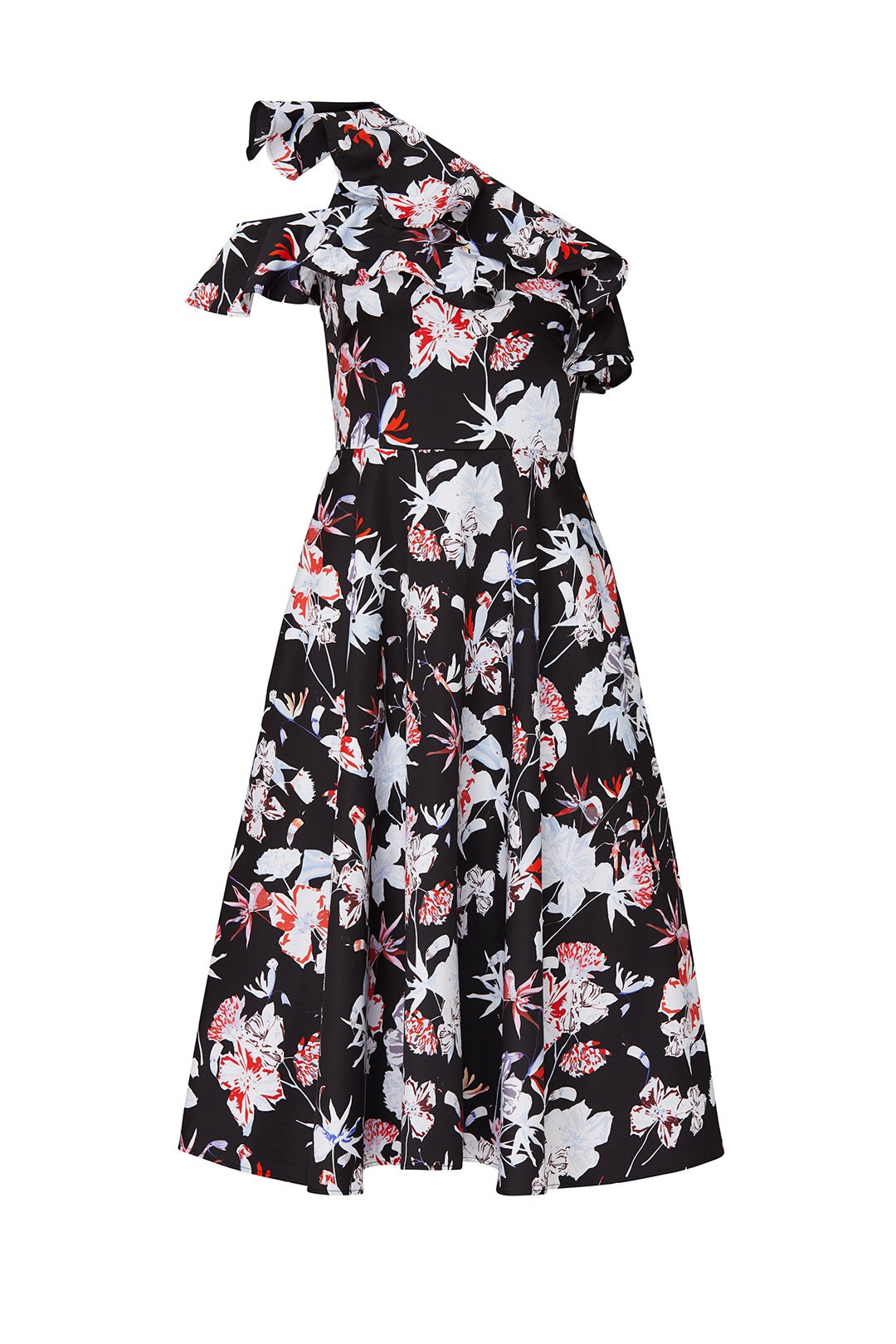 Floral Print One Sleeve Day Dress by Jason Wu Collection