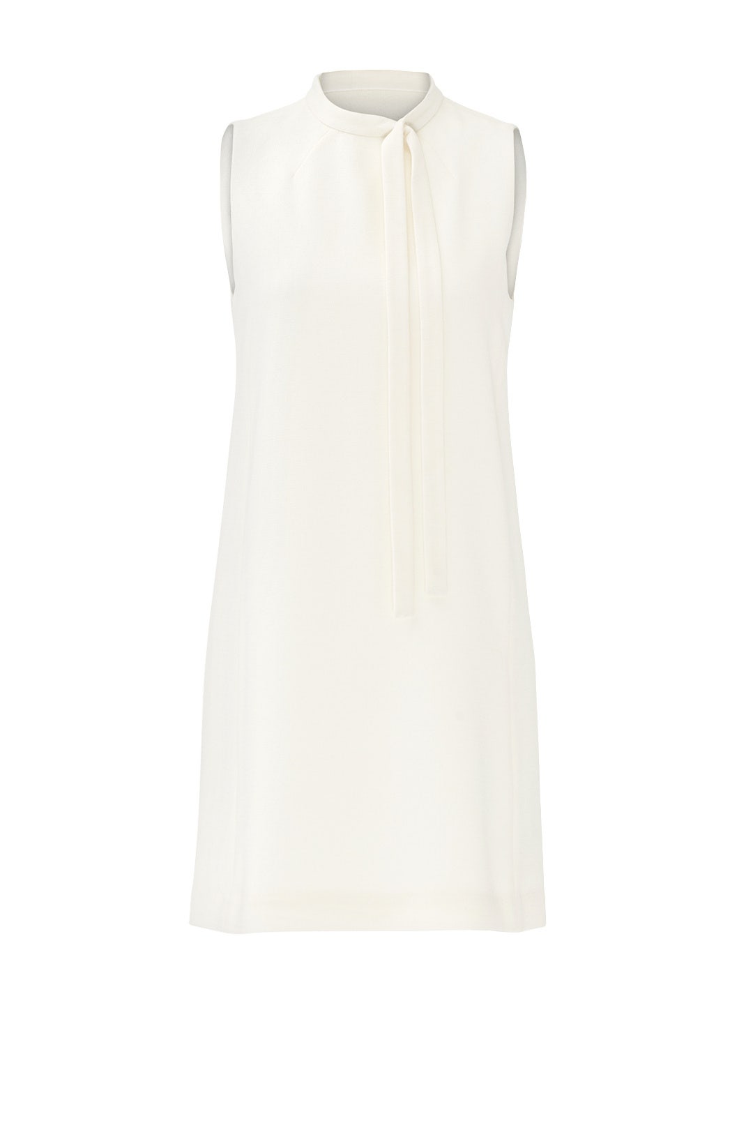 Skinny Tie Ivory Crepe Shift by Slate & Willow 3