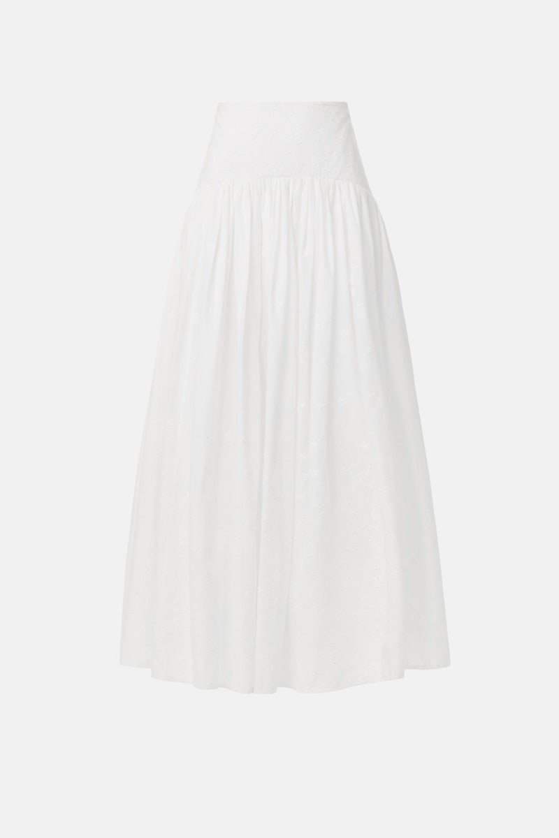 Procida Skirt White Eyelet by Staud - Photo 4