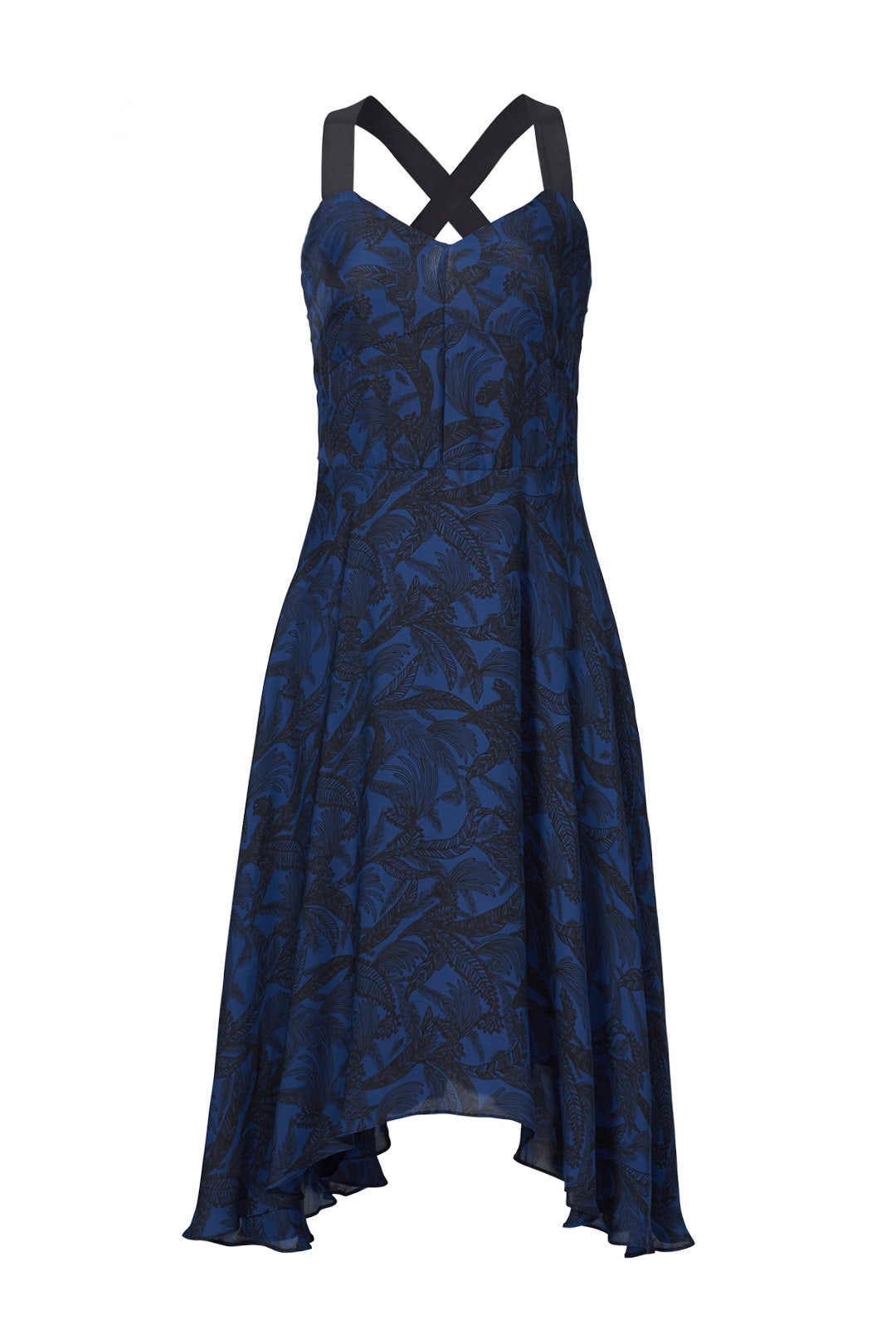 Indigo Handkerchief Hem Dress by Derek Lam 10 Crosby