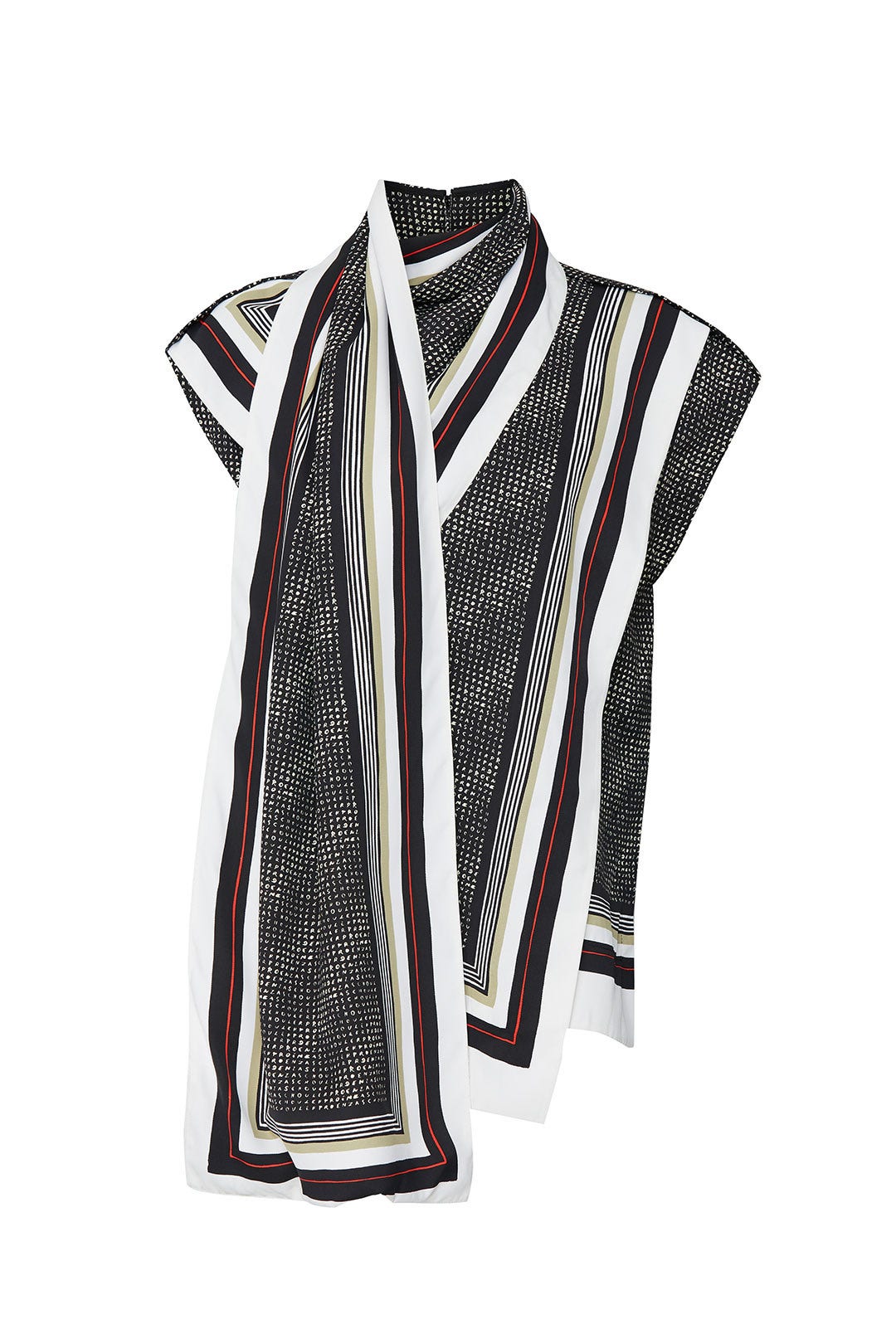 Black Printed Scarf Top by Proenza Schouler