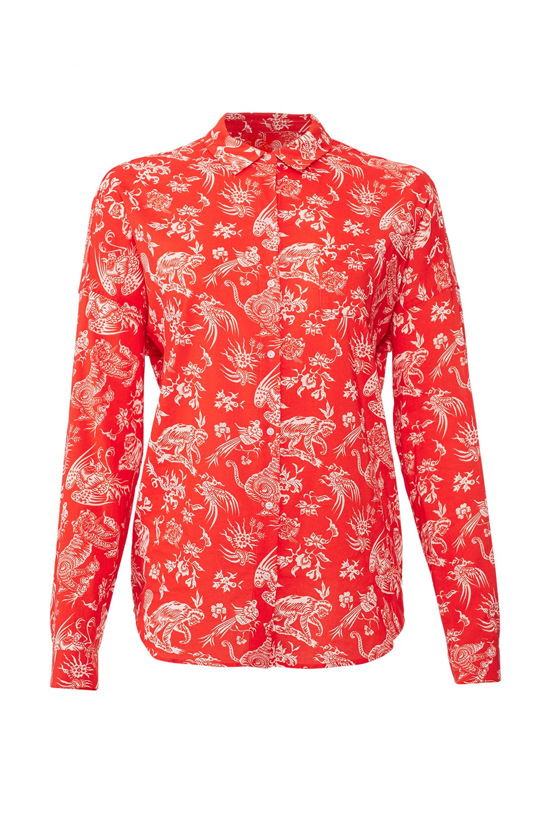 Oversized Printed Shirt by Scotch & Soda