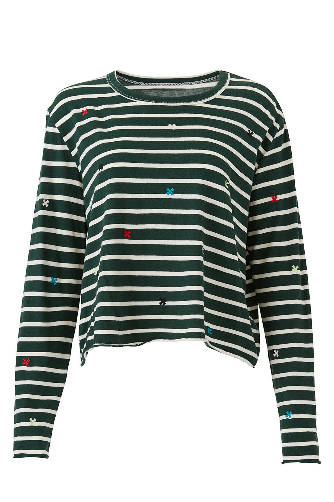 The Long Sleeve Crop Tee by The Great. 3