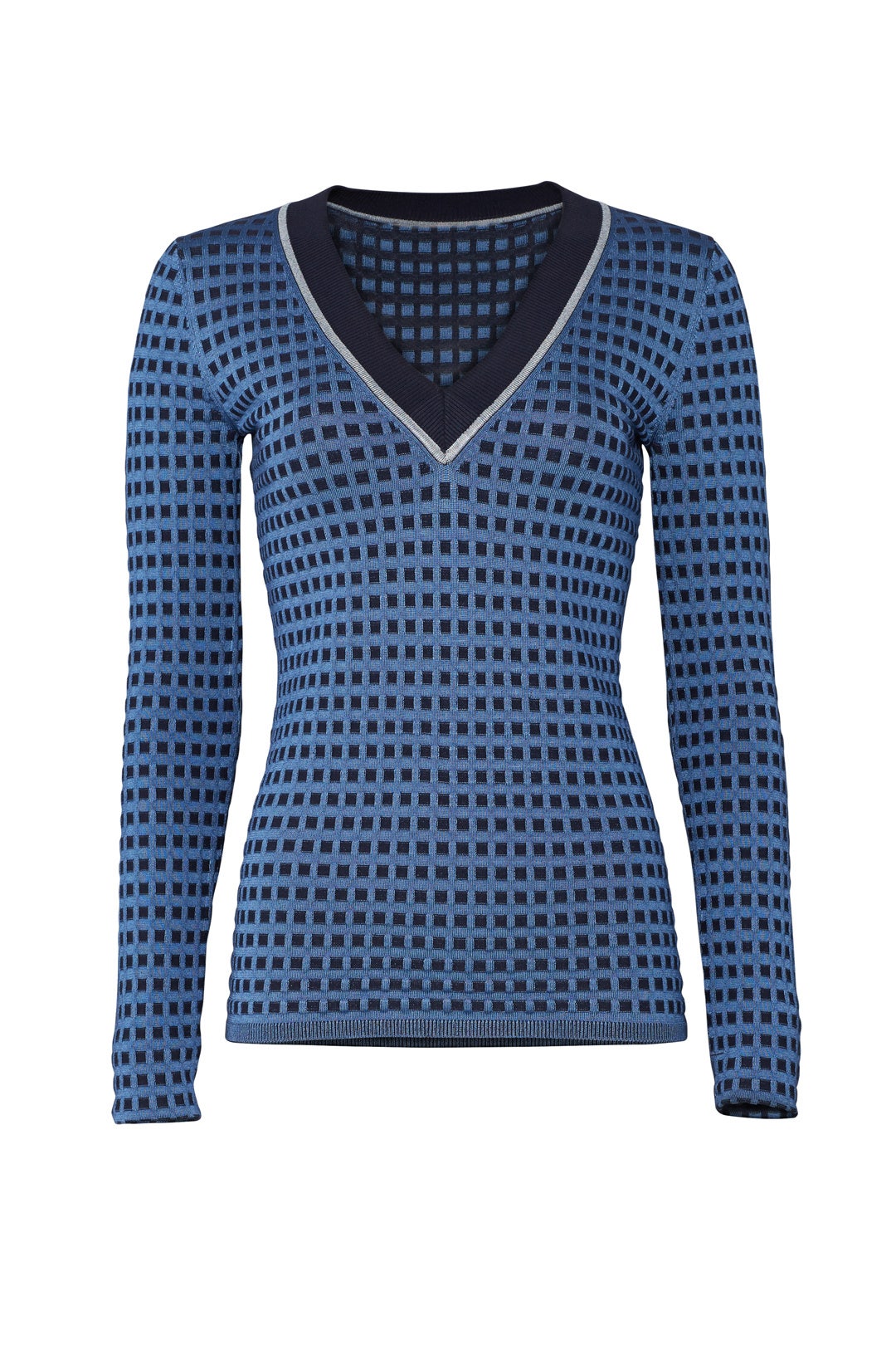 Blue Printed Sweater by Diane von Furstenberg