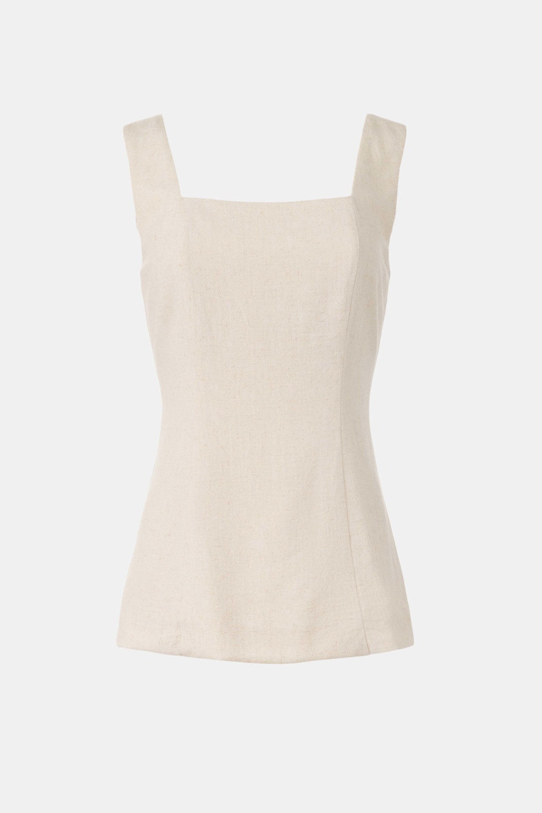 Sleeveless Linen Square Neck Top by Moon River 4