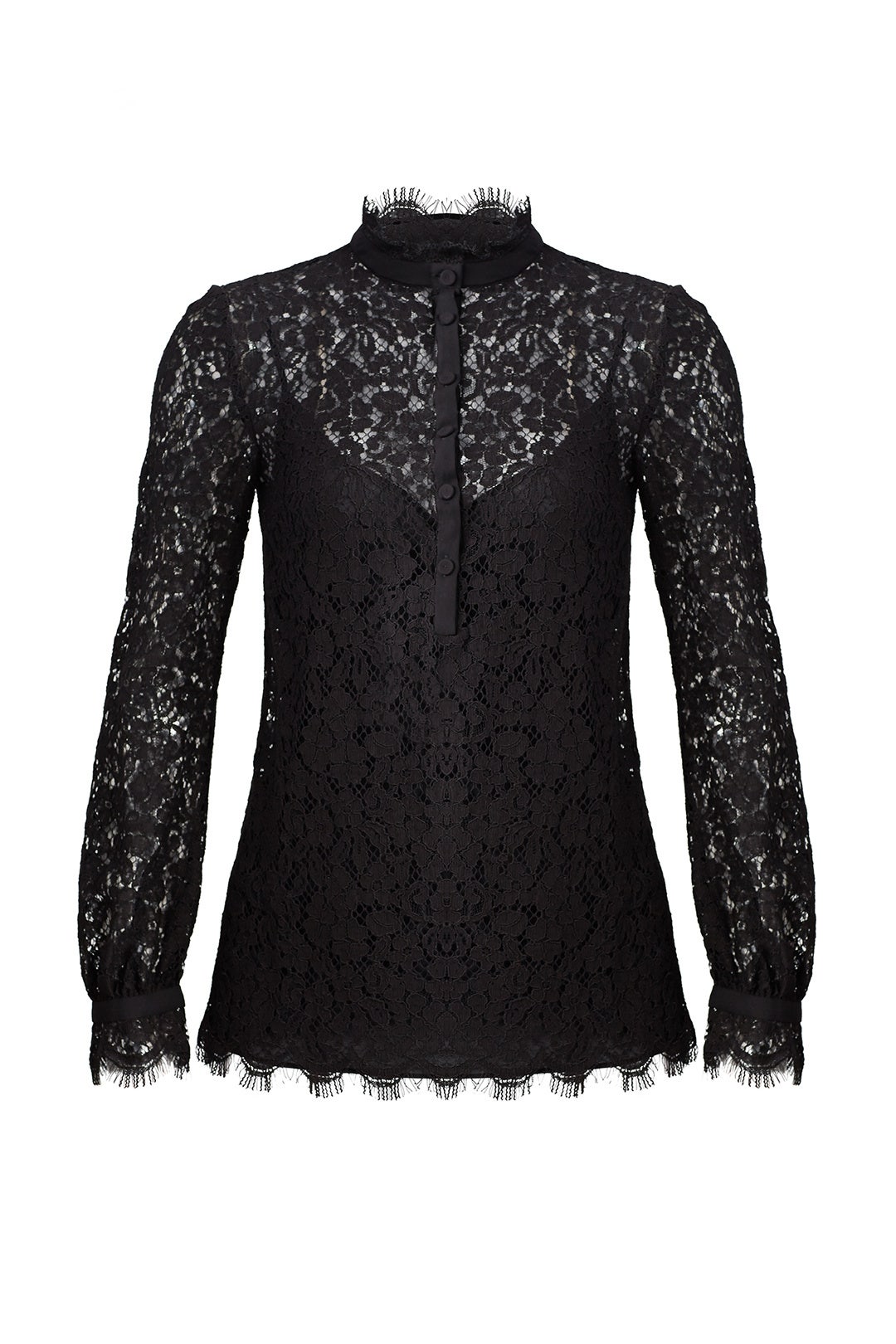 Black Georgia Lace Top by Rachel Zoe 3