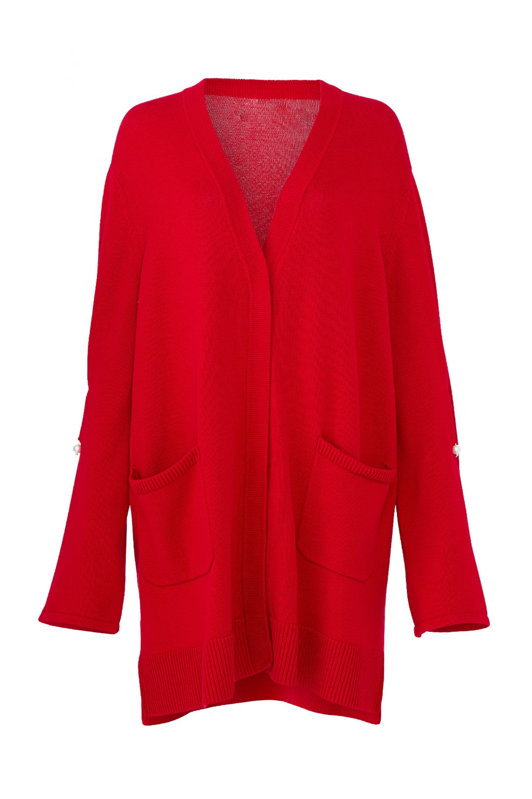 Red Maudi Cardigan by Mother of Pearl