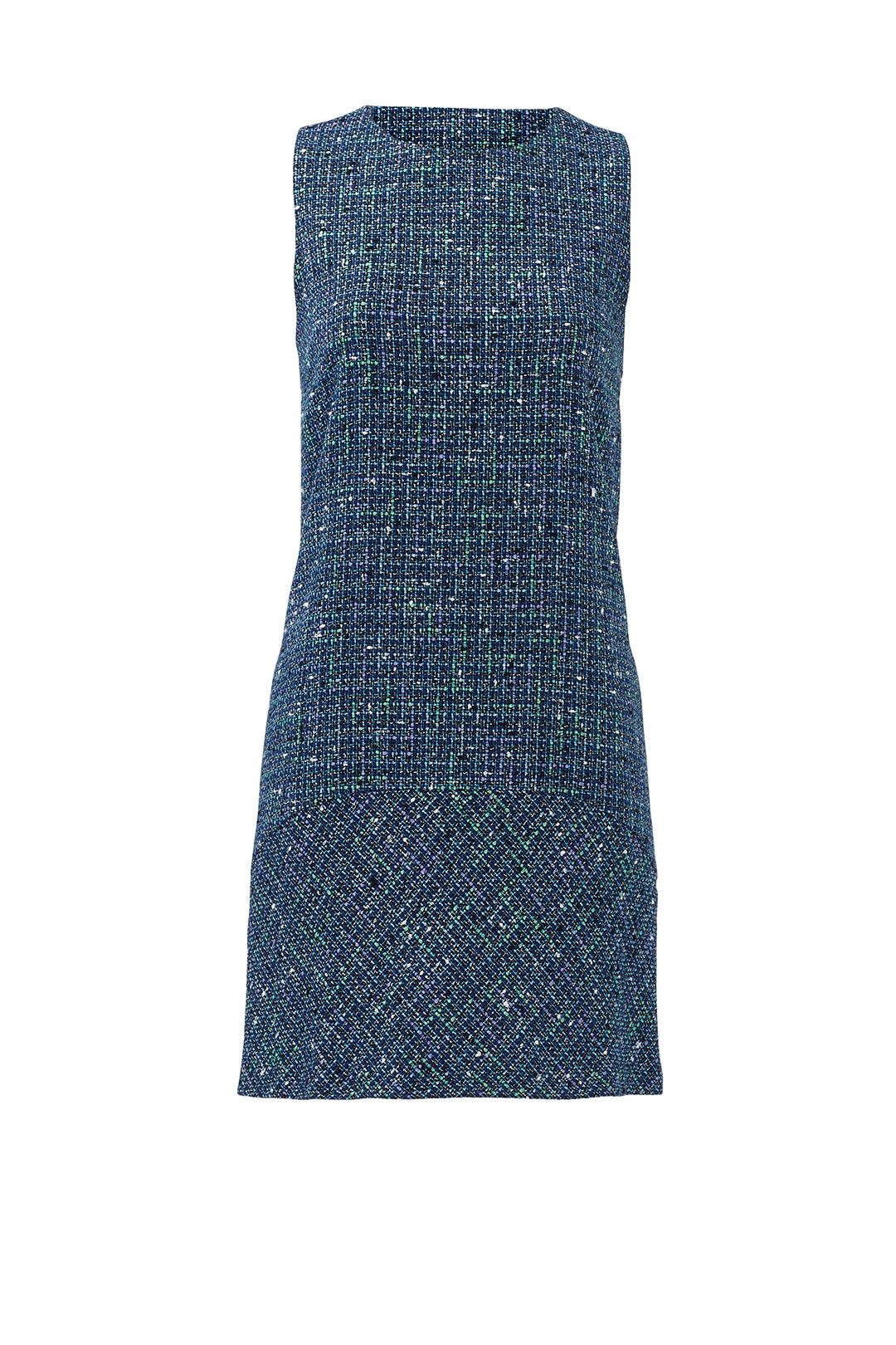 Blue Tweed Mott Shift Dress by Of Mercer
