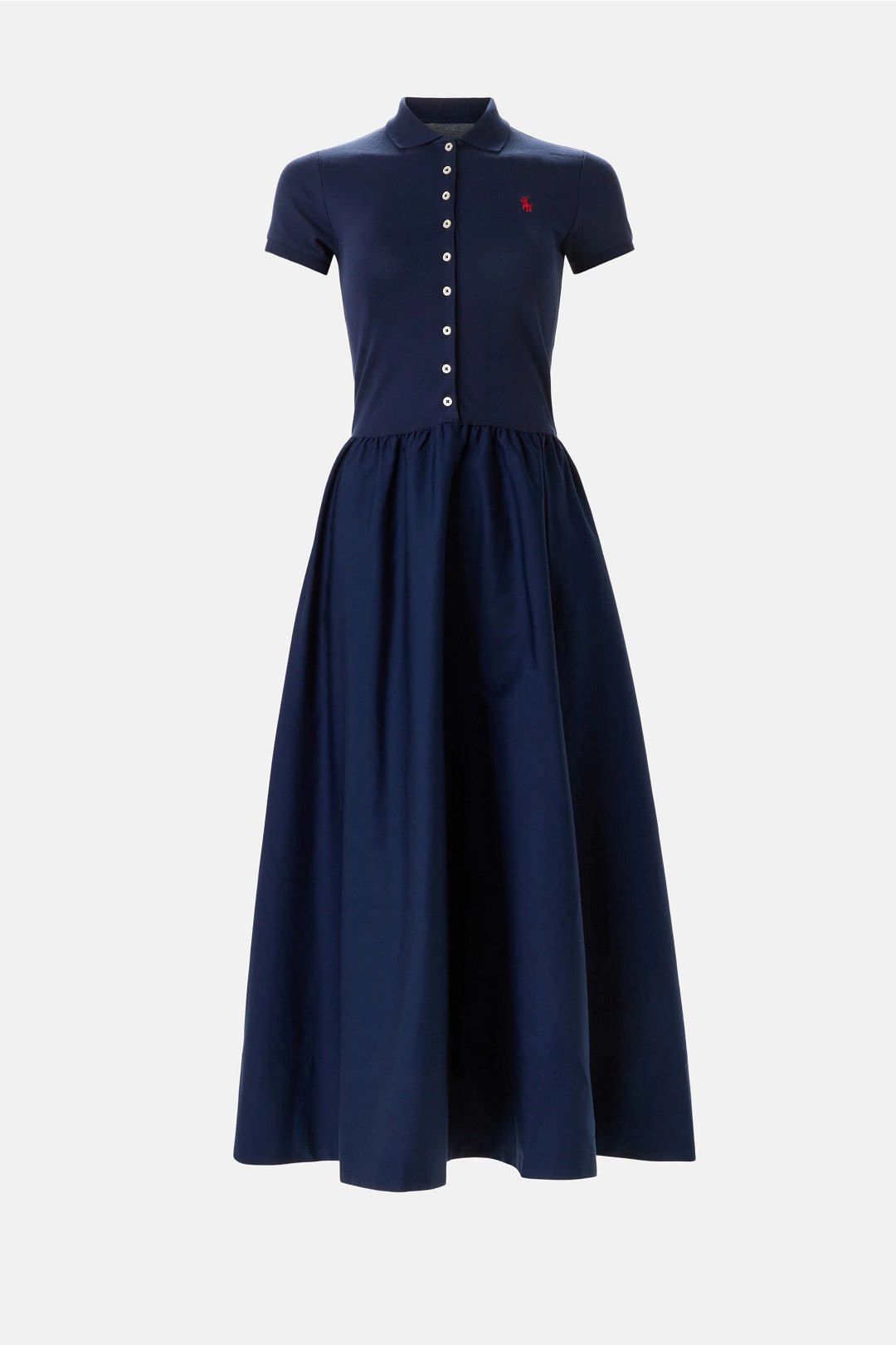 polo ralph lauren midi dress Lauren Women's Floral Stretch Cotton front button fastening Ralph Lauren Plaid Paneled Midi