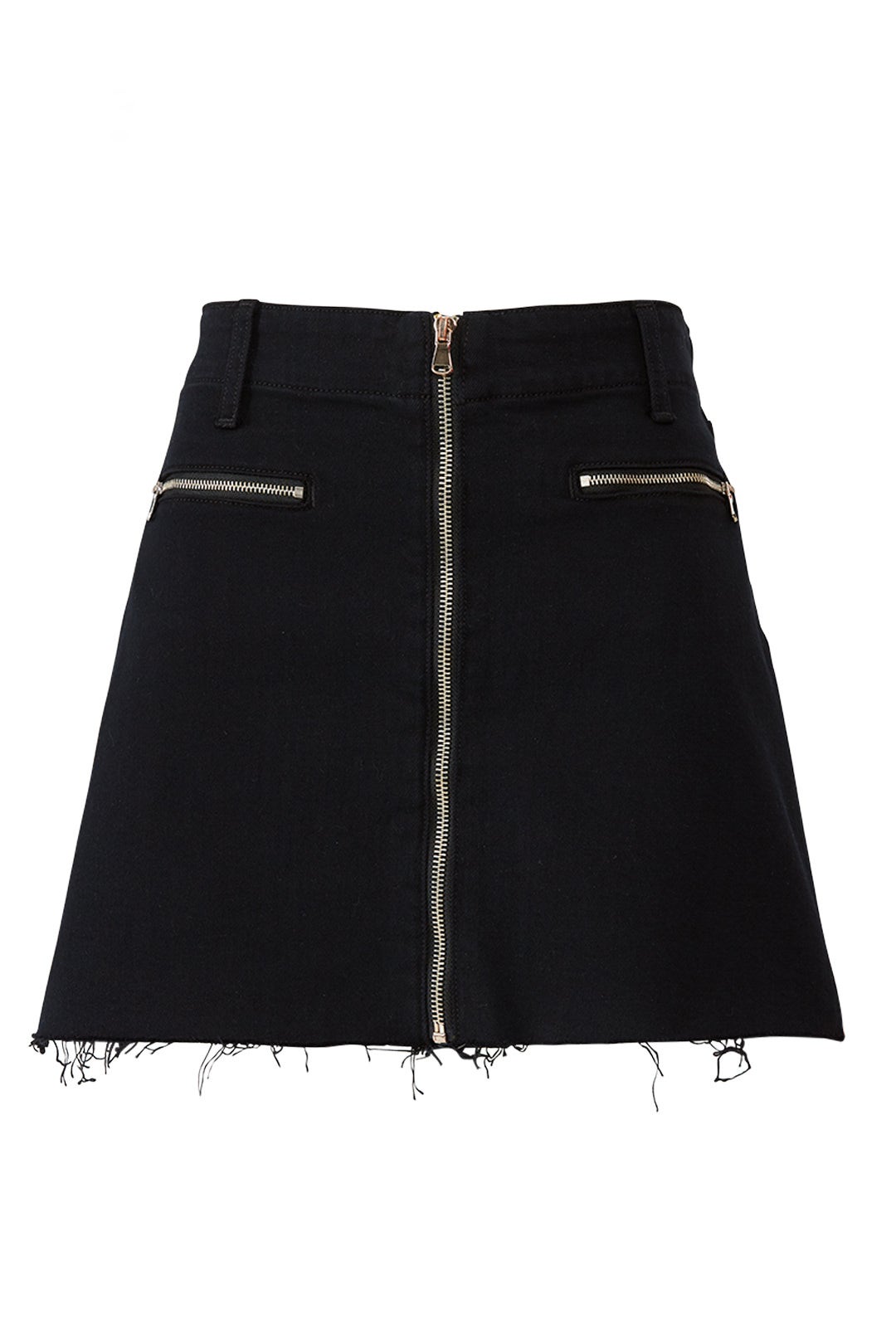Black Denim Moto Skirt by J BRAND