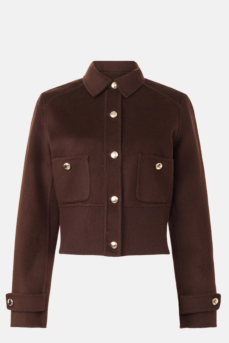 Short Cropped Coat by Maje - Photo 4