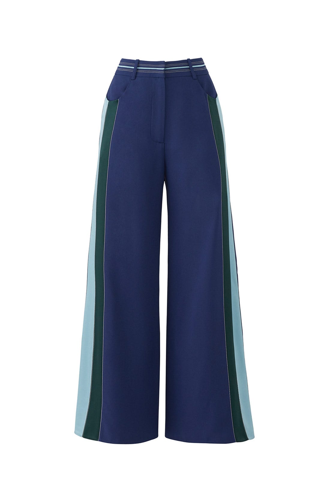 Blue Striped Cady Culottes by Peter Pilotto