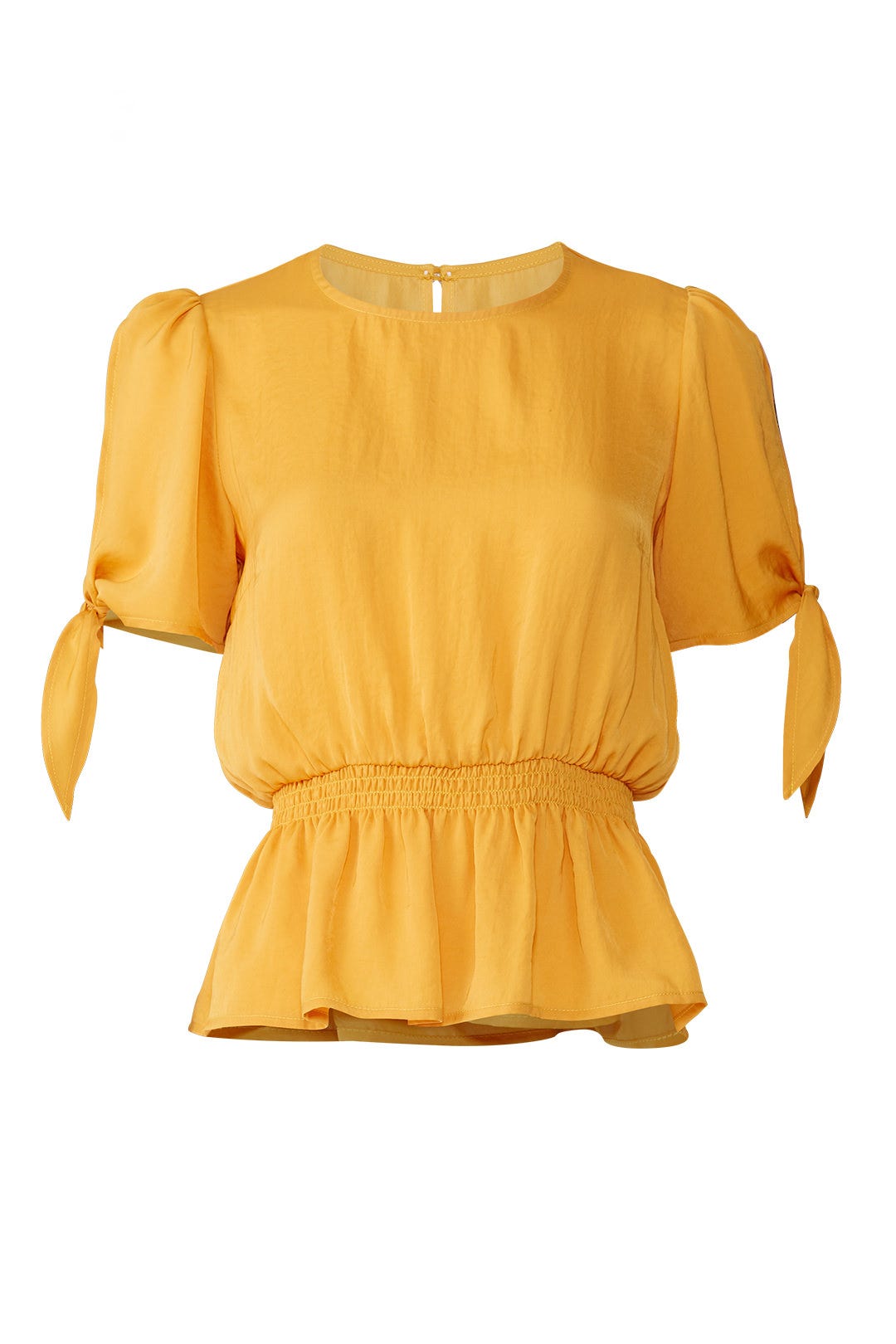 Yellow Tie Sleeve Blouse by Slate & Willow 3
