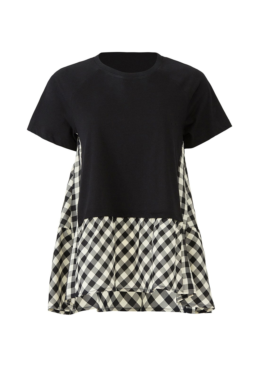 Gingham Colorblock Top by RED Valentino 3