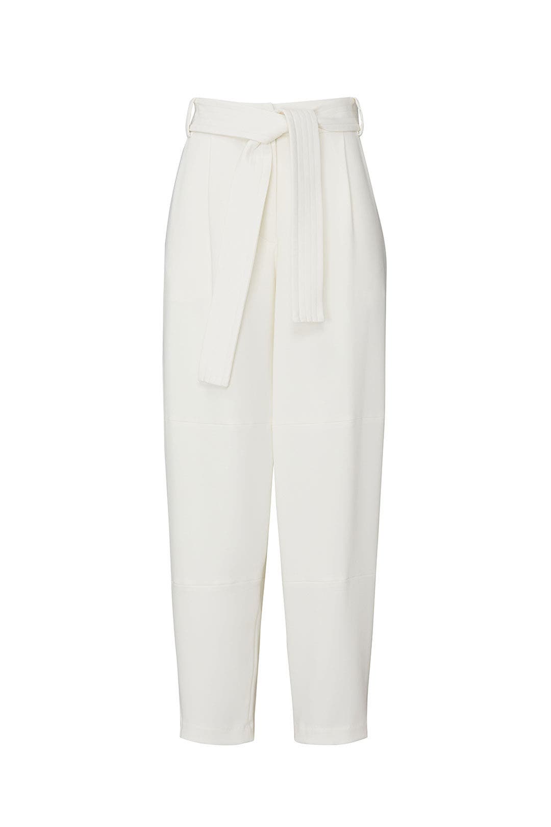 Matte Crepe Belted Pants by LAPOINTE 4