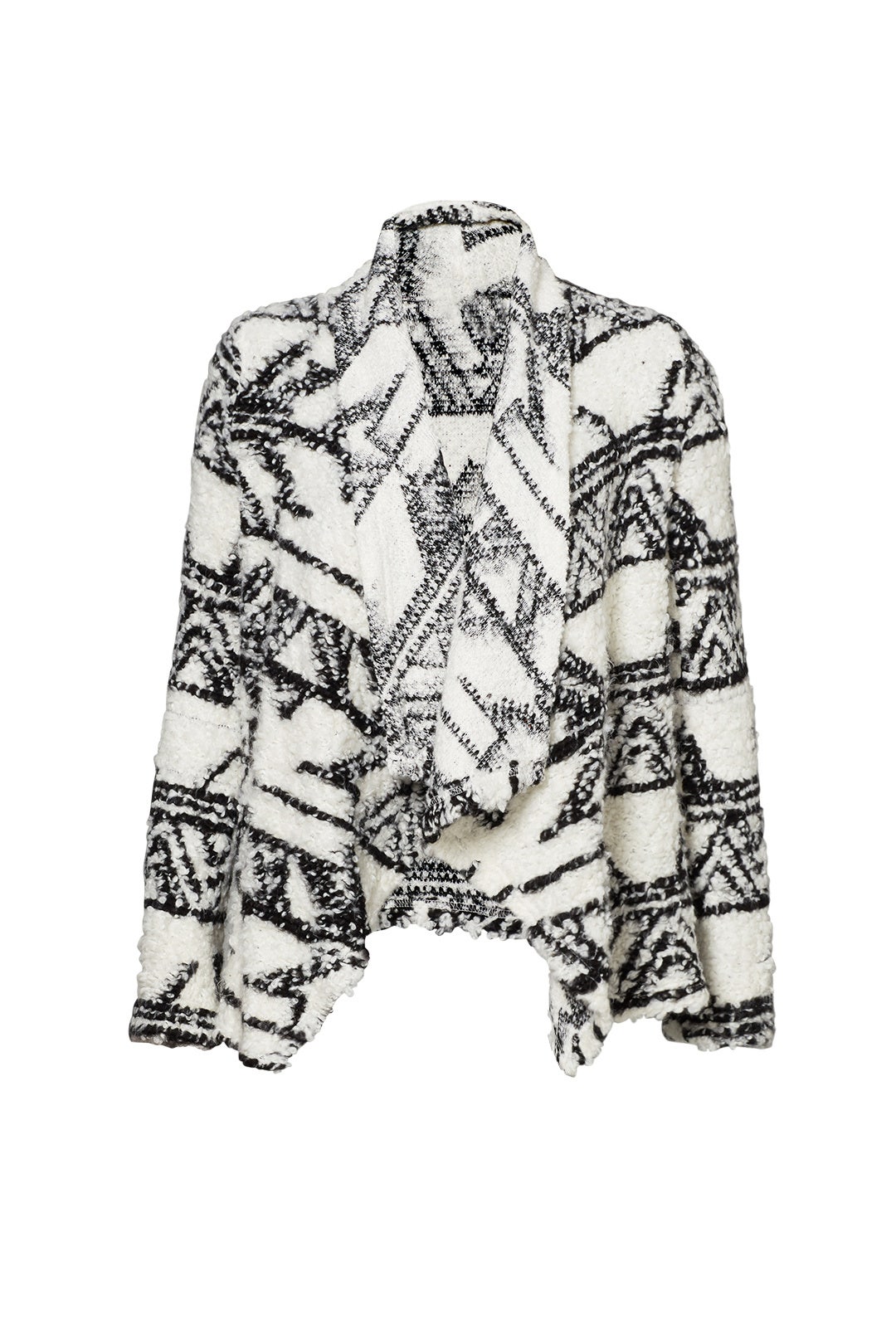 Black Printed Knit Cardigan by BB Dakota