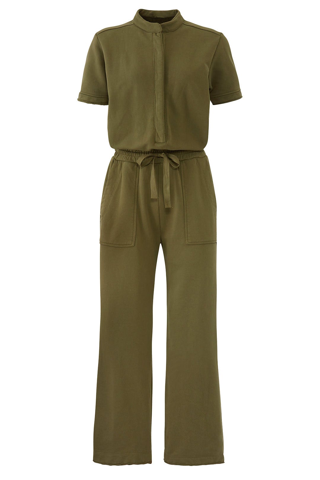 Green Terry Utility Jumpsuit by KINLY 3