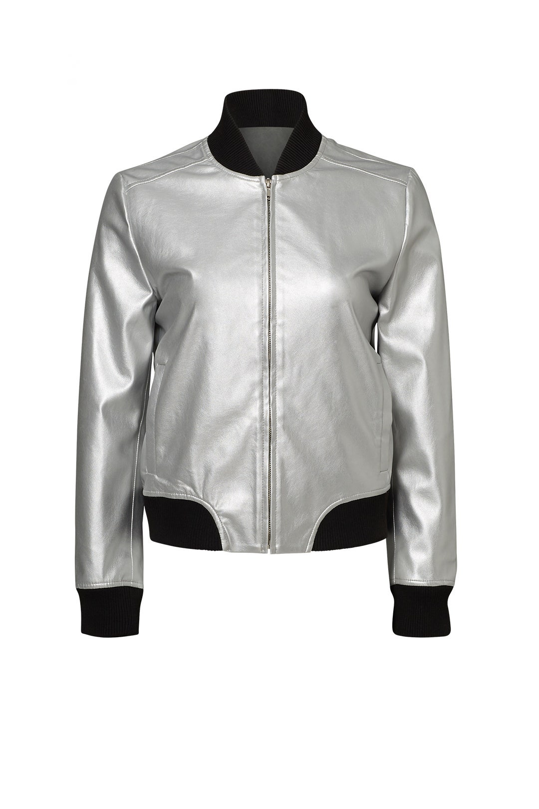 Silver Shell Bomber Jacket by BB Dakota 3