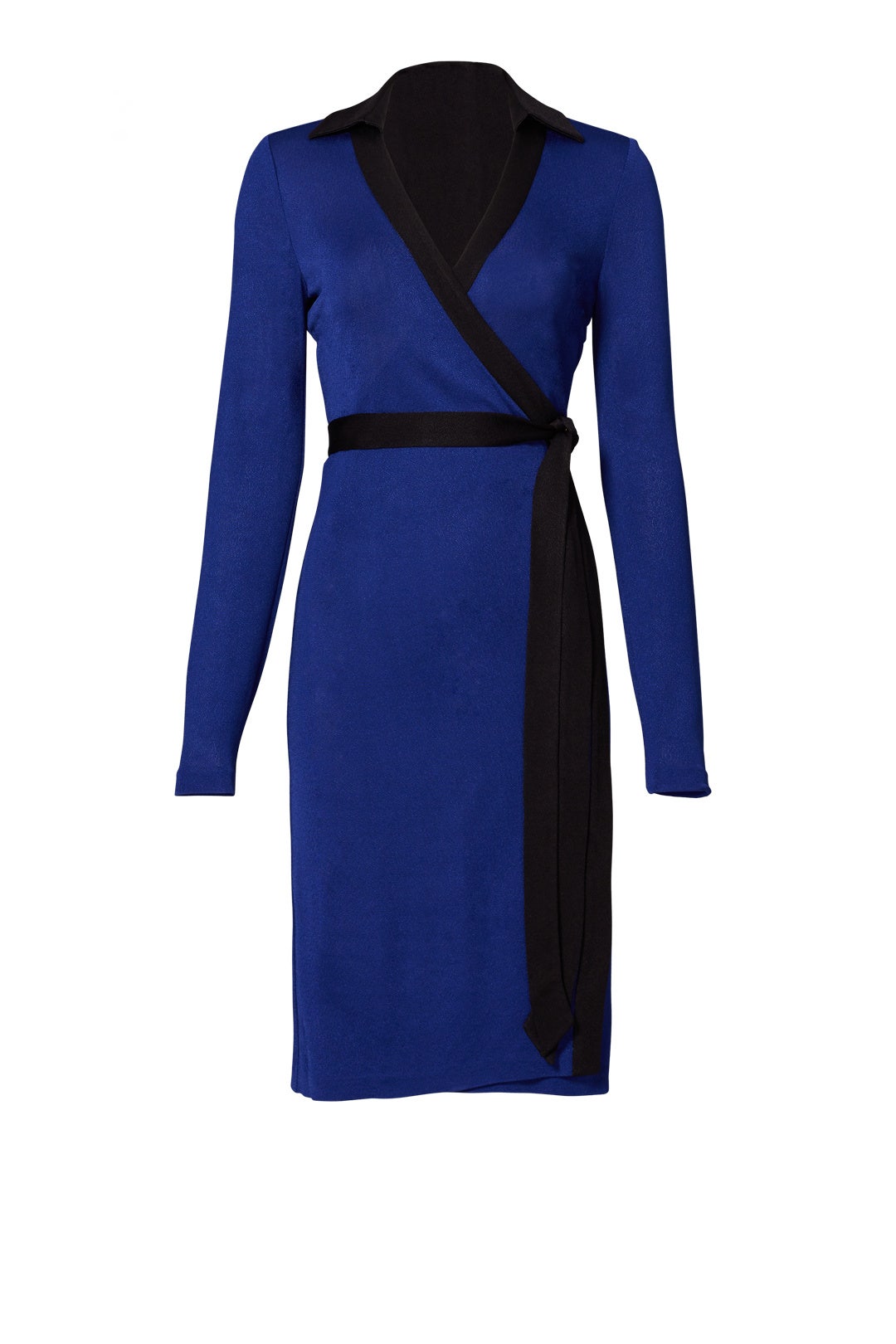 Navy and Black Wrap Dress by Diane von Furstenberg 3