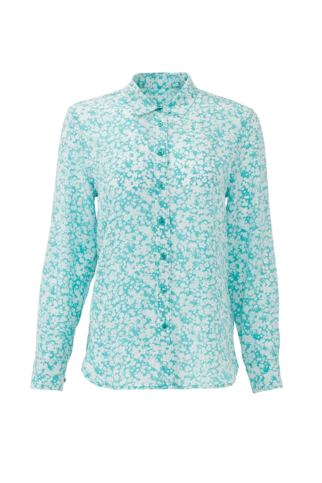 Mayan Green Leema Silk Shirt by Equipment 3