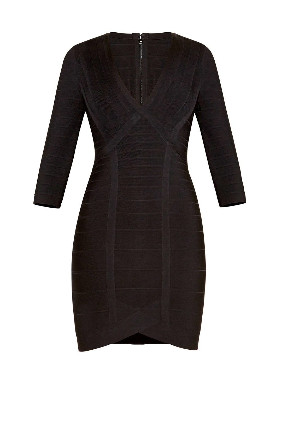 Black Nathalia Dress by Hervé Léger 3