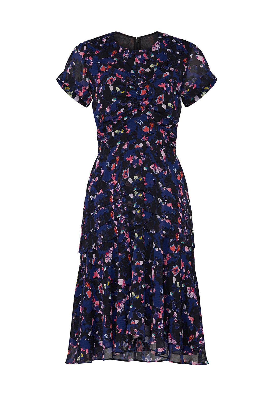 Navy Floral Ruched Dress by Jason Wu x RTR 4